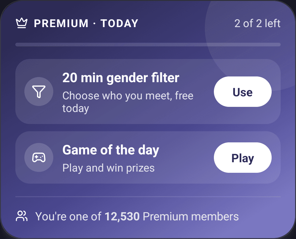 The Premium card on the KnotChat app home